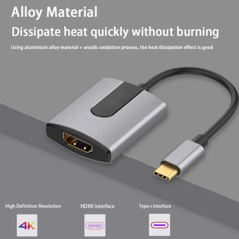 Usb type C к HDMI кабель адаптер 4 к 60 Гц USB 3,1 USB C к HDMI адаптер конвертер «Папа-мама» для ПК ТВ дисплей для Macbook