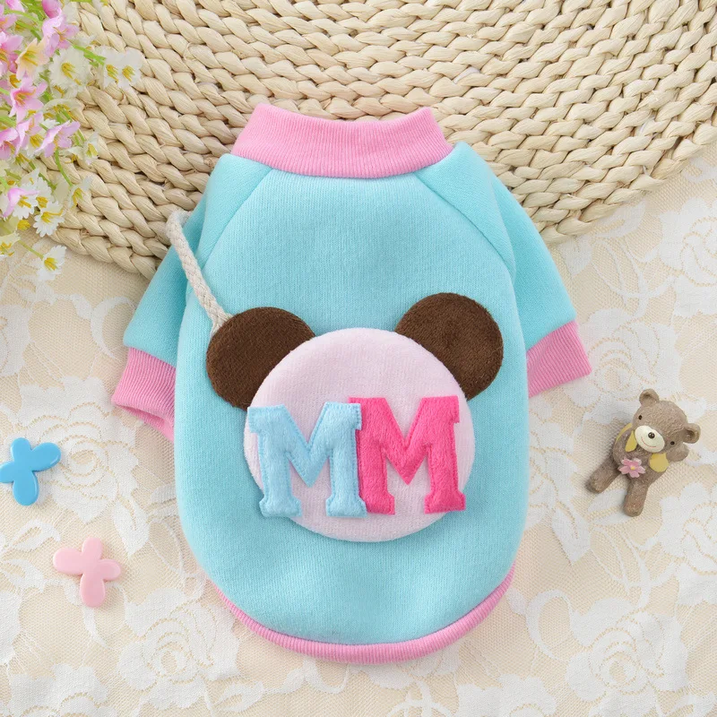 Cartoon Dog Coat Jacket Winter Pet Dog Clothes For French Bulldog Cute Lovers Skirt Cotton Dogs Dress Pets Clothing Ropa Mascota
