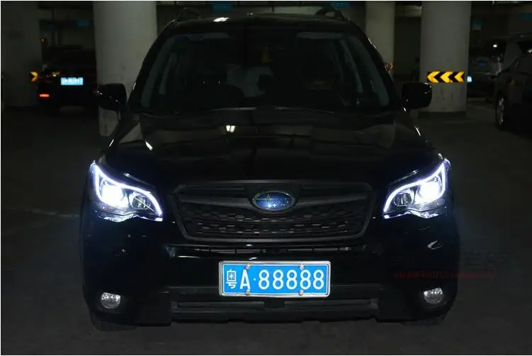 Автомобильный Стайлинг Головной фонарь для Subaru Forester фары 2013- светодиодный фары DRL H7 D2H Hid вариант Ангел глаз би ксенон луч