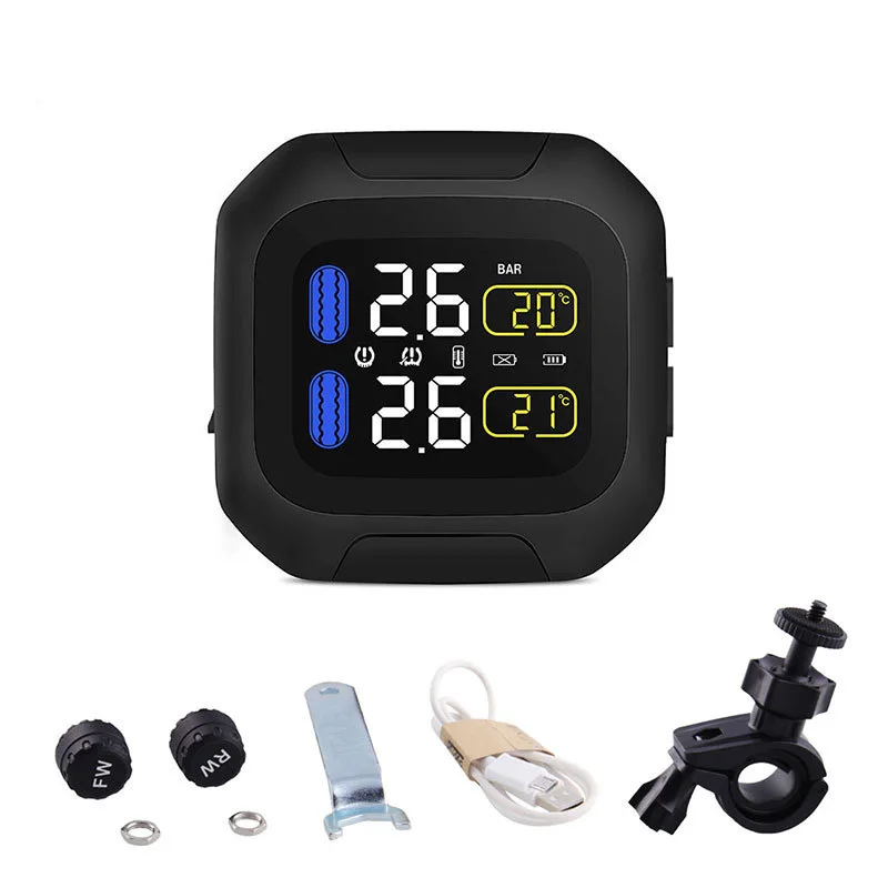 1 шт. Тестер давления в шинах водонепроницаемый беспроводной мотоцикл TPMS система контроля давления в шинах автомобильные аксессуары