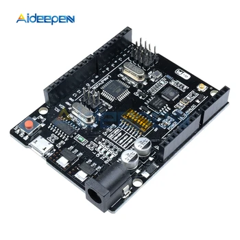 

WiFi UNO R3 ATmega328P+ESP8266 (32Mb memory) USB-TTL CH340G Board For Arduino Uno NodeMCU WeMos ESP8266 One DC 6V-9V