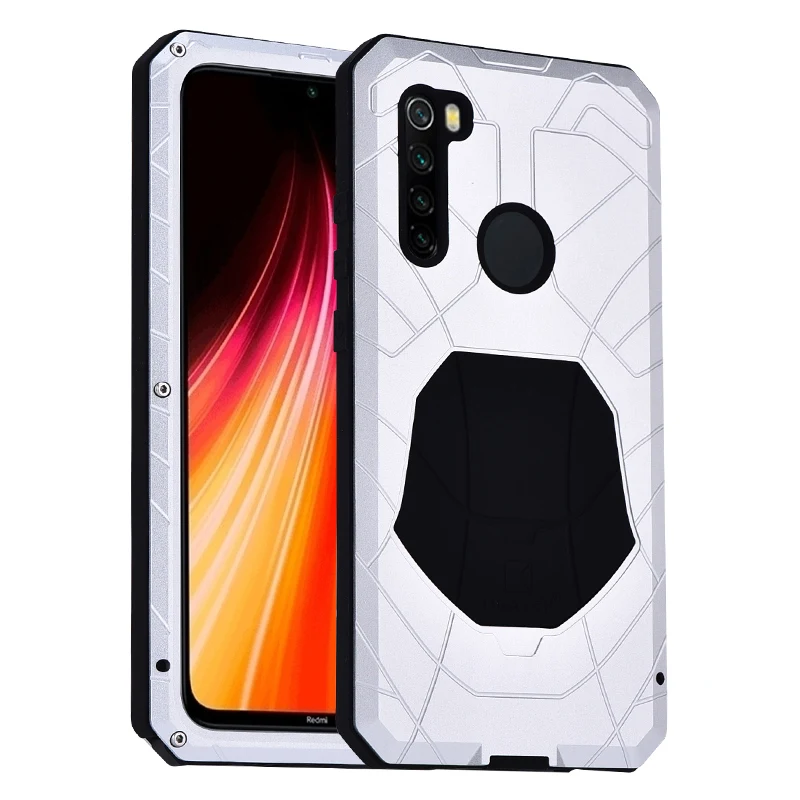 Сотовый Чехол для телефона для Xiaomi Redmi Note 8 противоударный сверхмощный силиконовый алюминиевый металлический чехол для Redmi Note 8 Pro Чехол - Цвет: Слоновая кость