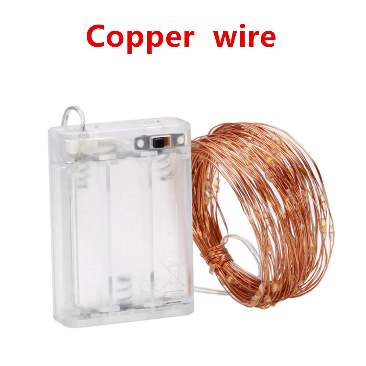 Copper wire Сказочный светодиодный светильник s 10 светодиодный/M 10M 5M 2M 3XAA на батарейках светодиодный светильник для праздничной гирлянды вечерние, свадебные, рождественские украшения - Испускаемый цвет: Copper wire