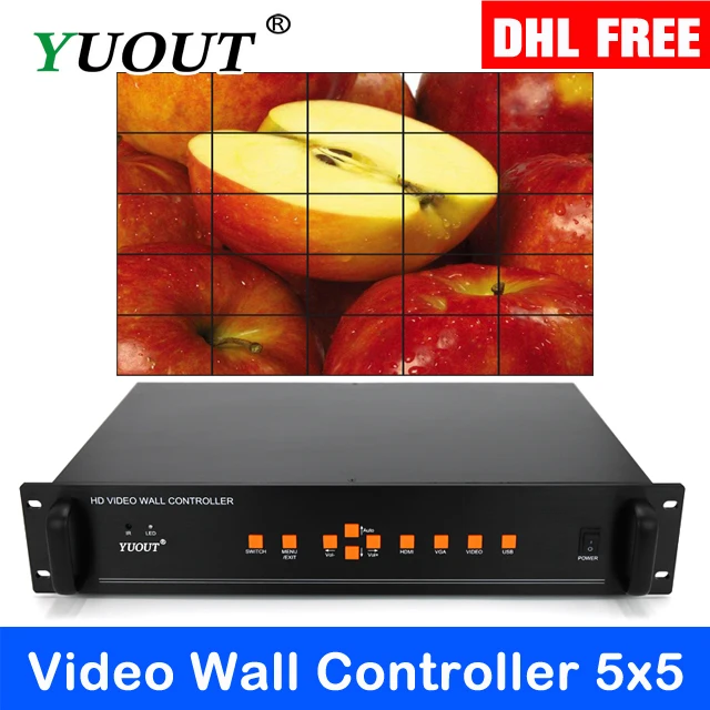 YD-VD25 HDMI видео настенный контроллер 5x5 4x6 VGA AV USB процессор 25 изображений сшитый процессор изображения 25TV показывает Сращивание экрана