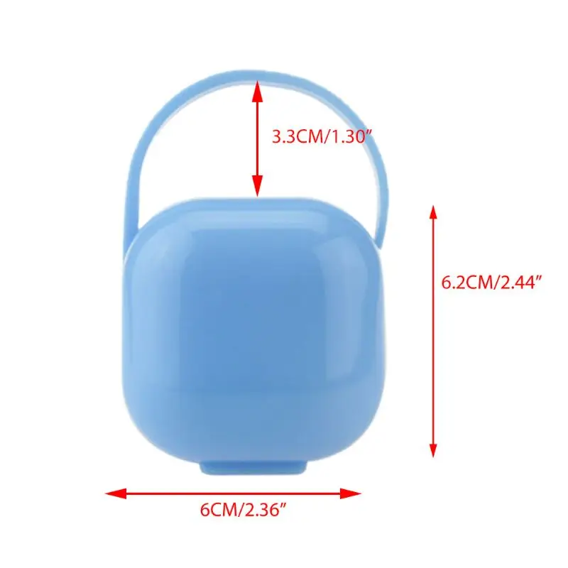  6.2x6.2cm Square Shaped Baby Pacifier Storage Holder Case Dustproof Infant Finger Toothbrush Portab