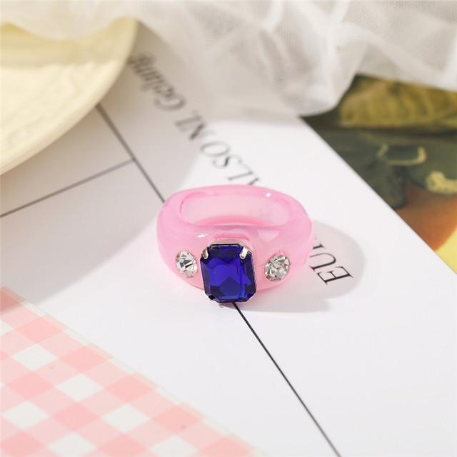 Fashion Acetic Acid Flower Rings for Women Lady Personality Leopard Acrylic Opening Adjustable Rings Finger Jewelry Gift