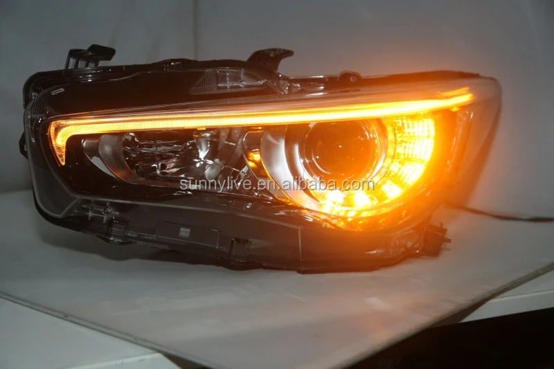 Для Nissan, Infiniti q50L светодиодный головной свет черный Корпус LDV1