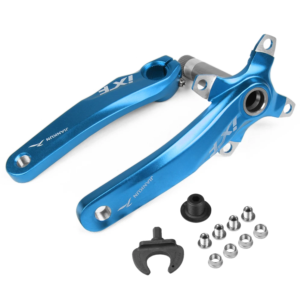 Blue with bracket 170 мм 104 BCD много цветов высокого качества MTB шатуны Кривошип шатун для горного велосипеда рукоятка с цепным кольцом болты велосипедные кривошипы набор - Цвет: Blue with bracket