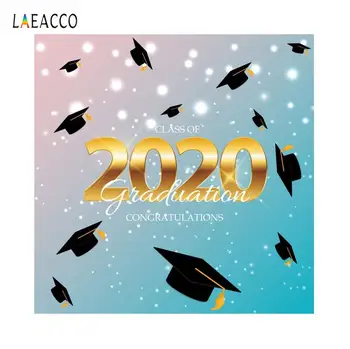 

Laeacco Flying Bachelor Cap Graduation Party Photography Backgrounds Customized Seamless Photographic Backdrops For Photo Studio