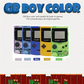 

4PCS/Lot GB Boy Colour Color Handheld Game Player 2.7" Portable Classic Game Console Consoles With Backlit 66 Built-in Games