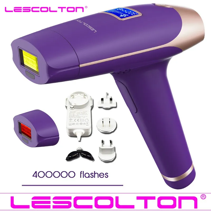 T009x 400000times Lescolton 4в1 IPL эпилятор, постоянное лазерное удаление волос, ЖК-дисплей, 1000000 импульсов, лазерный Фотоэпилятор для бикини - Цвет: T009x 400000times