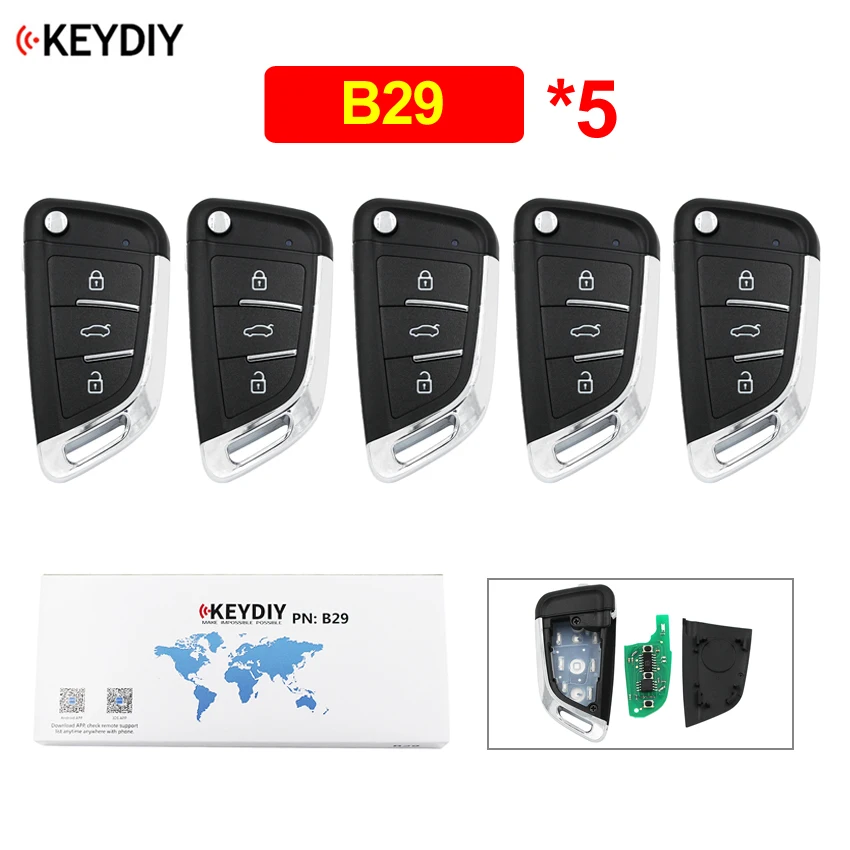 

5Pcs/Lot B29 3 Button Universal Remote Control Car Key for KD900 KD900+ URG200 KD-X2 Mini KD B-Series Remote Key KD Remote