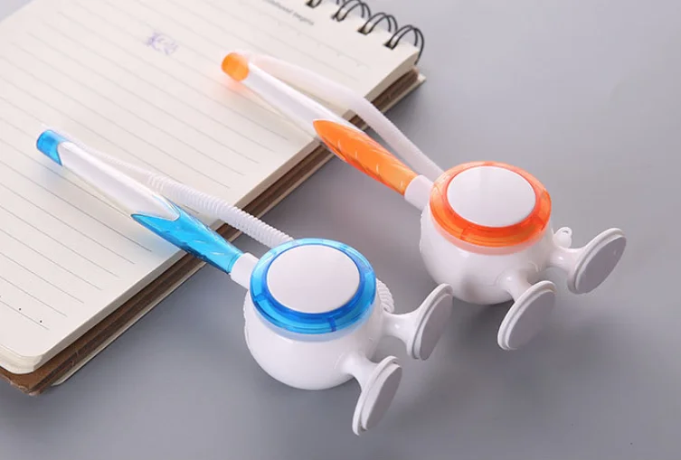 Ballpoint Pen Wholesale 100pcs Free Shipping Desk Pen Office Ball Pen Counter Table Top Can Stick Fxed Bar Pen With Rope BP081