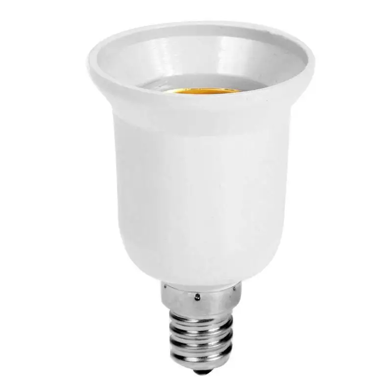 Огнеупорный пластик E14 к E27 гнездо адаптер конверсионный держатель лампы конвертер розеточный светильник лампа адаптер светодиодная база аксессуар