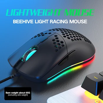

M6 Adjustable RGB Wired Gaming Mouse 7 Buttons 12000 DPI Lightweight Mice for PC Gamer Honeycomb Shell Gamer Mice
