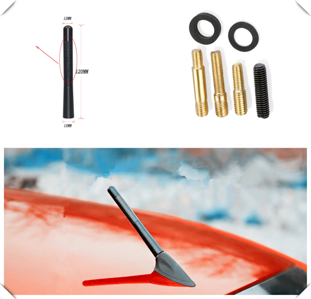 Auto parts carbon fiber personalized radio antenna signal reception for Renault Initiale Fluence Alpine Wind R-Space