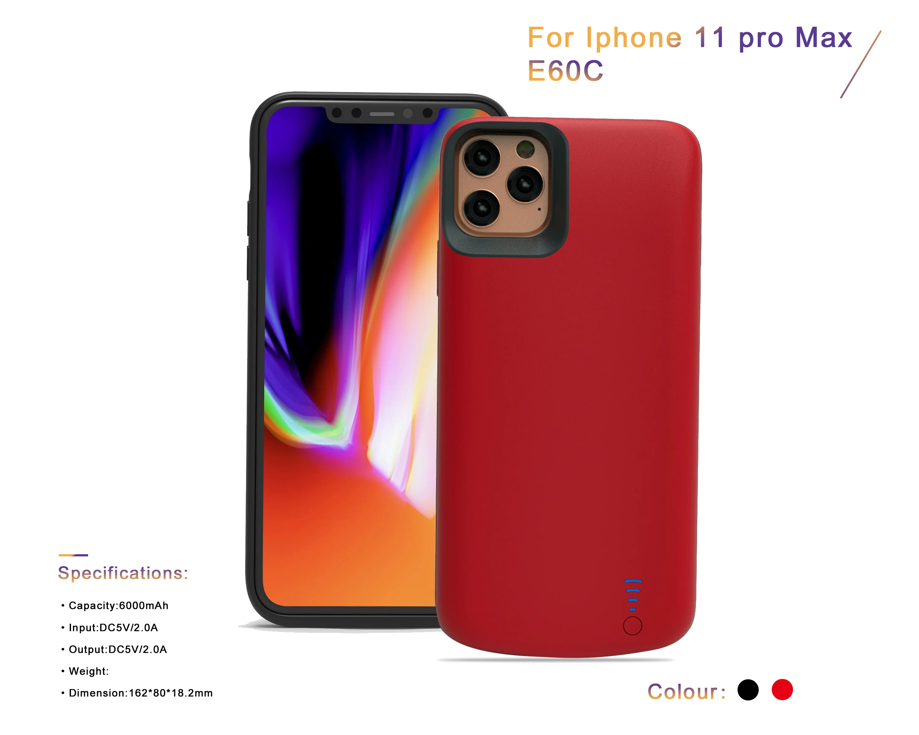 Чехол питания для iPhone 11 жидкий силиконовый ударопрочный аккумулятор зарядное