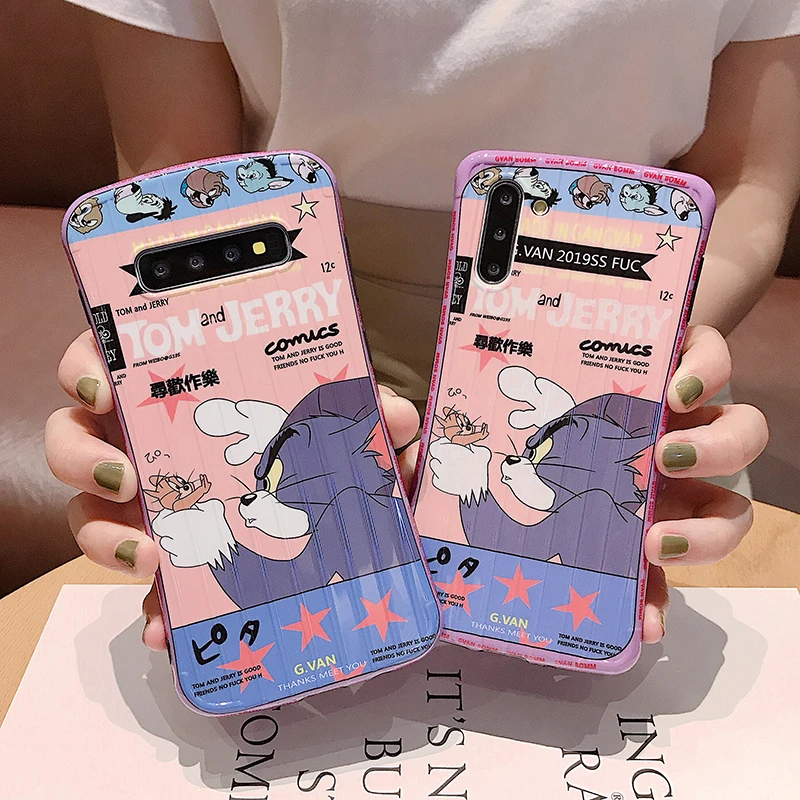 YHBBCASES для samsung Note 10 8 9 3D тонкий поясной чемодан ударопрочный чехол для samsung Galaxy S10 Plus S8 S9 mouse Cat Мягкий чехол