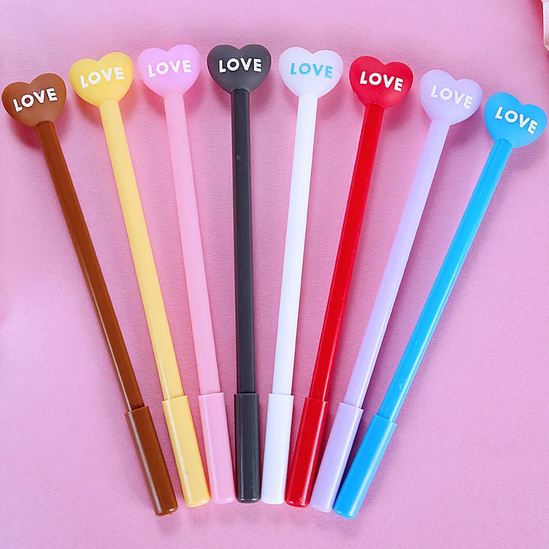 1 pezzo Lytwtw's Cute Love School Office forniture Kawaii Candy Color  cancelleria creativa dolce abbastanza bella penna Gel cuore