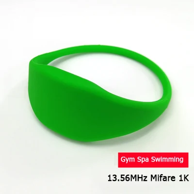 WB05-Green 13,56 MHZ Mifare классический 1K RFID силиконовый браслет 14443A - Цвет: WB05-Green