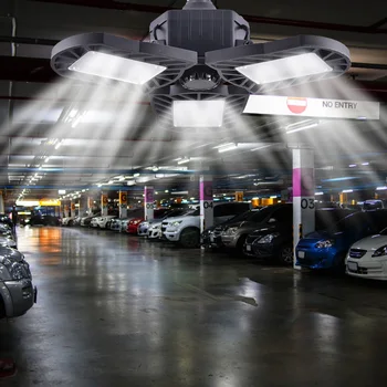 

E26/E27 60W LED Garage Lights Deformable Garage Lighting Shop Light for Warehouse Workshop Basement Barn(NO Motion Activated) DA