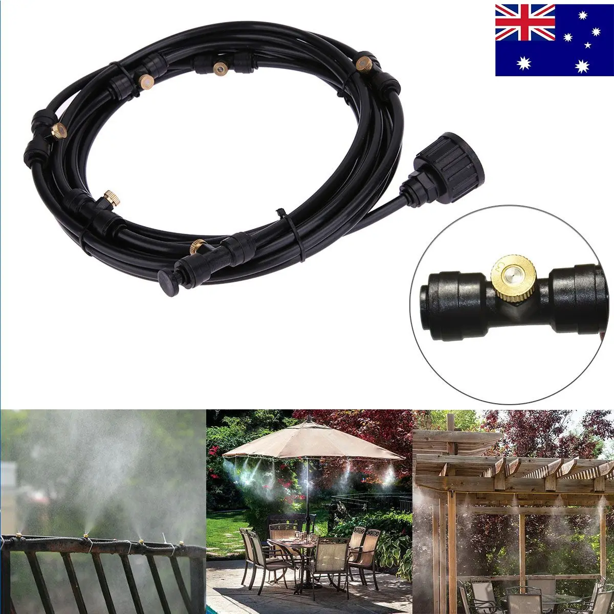 1PCS 6M Fan Cooler Water Mist Gardenhouse Spray System Outdoor Patio Cool Misting System For Garden Accessories
