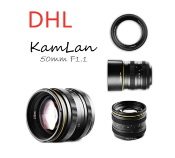 

Kamlan 50mm f1.1APS-C Large Aperture Manual Focus Lens for Canon Mount EOS-M for SONY E-mount NEX Fuji X M4/3 Mirrorless Camera