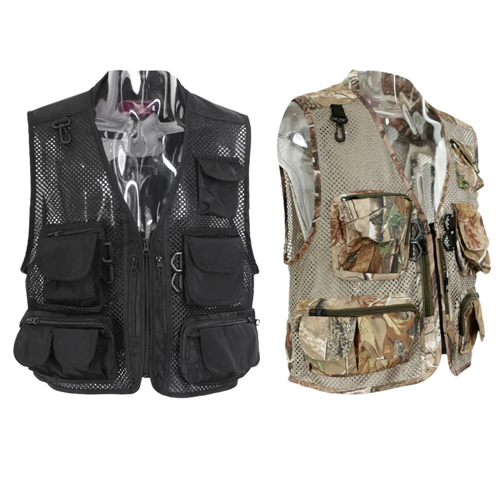 Quick Dry Fishing Vests Men Fly Fishing Vest Outdoor Breathable Hunting Hiking Fisherman Canoe Kayak Vest