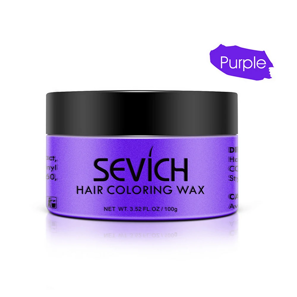 Purple Manooby цветной воск для волос краска для волос перманентные цвета для волос крем унисекс сильный удерживающий Бабушкин серый одноразовые динамические прически - Цвет: Purple