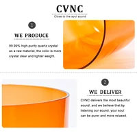 CVNC Note D Navel Crystal Singing Bowl Chakra Clear Orange 6