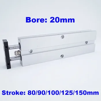 

high quality 20mm bore size TN20-80/90/100/125/150mm stroke air cylinder dual rod double acting pneumatic cylinder actuator