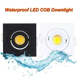 Новый дизайн, квадратный круглый затемненный водонепроницаемый IP65 потолочный светильник, лампы 3 Вт, светодиодный потолочный светильник