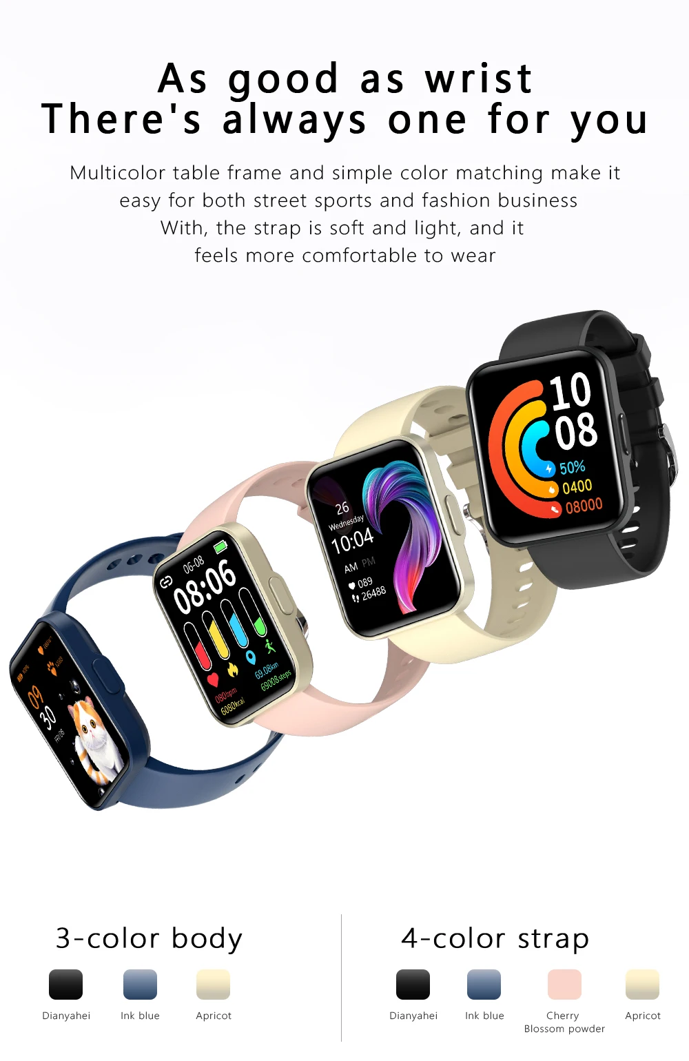 E21 Bluetooth Smart Watch Men Women Blood Pressure Heart Rate Monitor Sport Smartwatch Fitness Tracker PK Xiaomi Redmi Watch 2