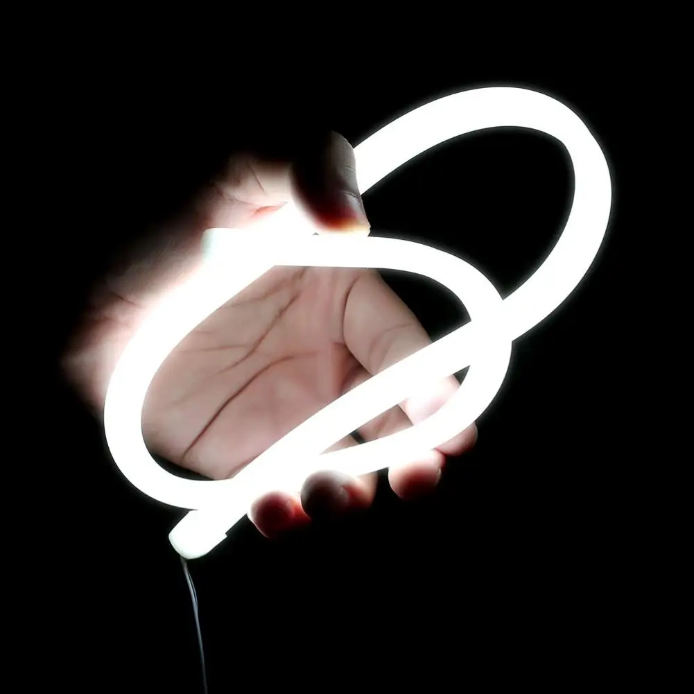 

2Pcs Flexible Car Auto DRL Day Time Running Signal LED Strip Head Light Lamp New Hot Sale Car Interior Accessories