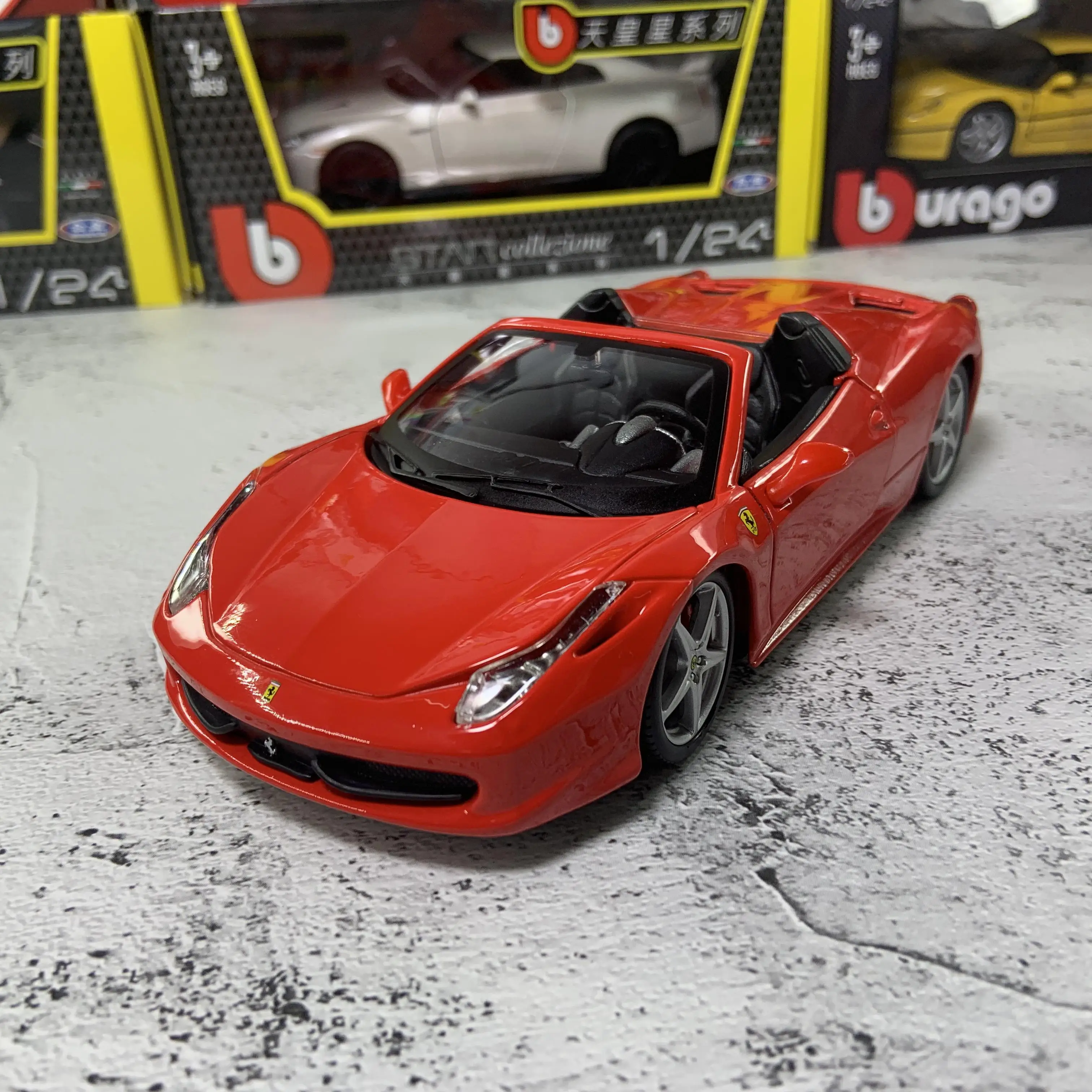 Bburago 1:24 Ferrari 458 красный паук литья Металлическая Модель Детская игрушка бойфренд подарок имитация сплава автомобиль коллекция