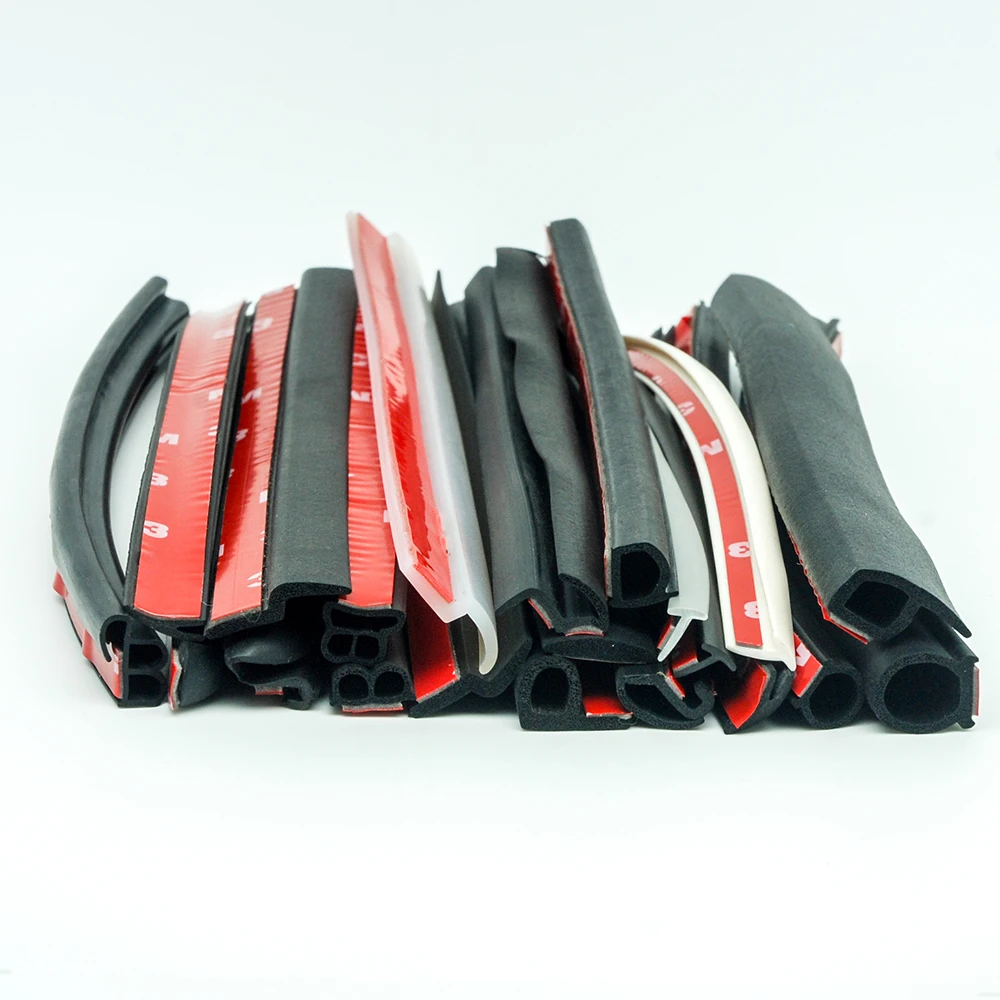 【Black 5M】 Black T Door seal Sealing Strip For rubber Seal Front bumper