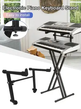 

XR-34 Adjustable Electronic Piano Keyboard Stand Piano Heightened Support Music Holder Instrument Black Holder Accessories