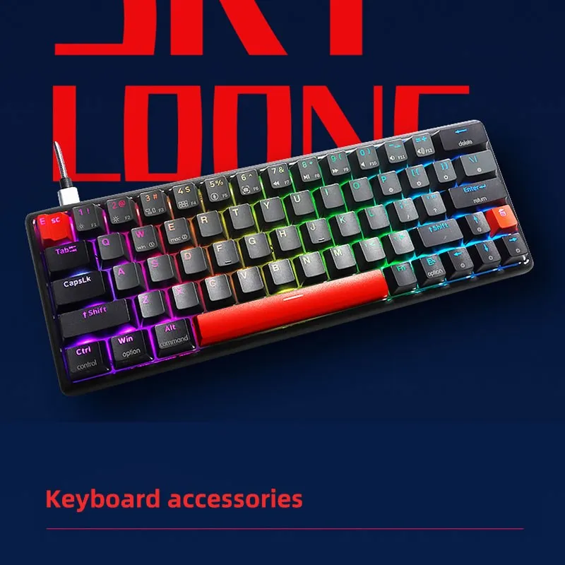 PROD 1005003479262074 V2-SK61 61Keys Backlit Mechanical Keyboard
USB/Wired Keyboard Keycap Transparent Character/Letter For Games
Players Accessories