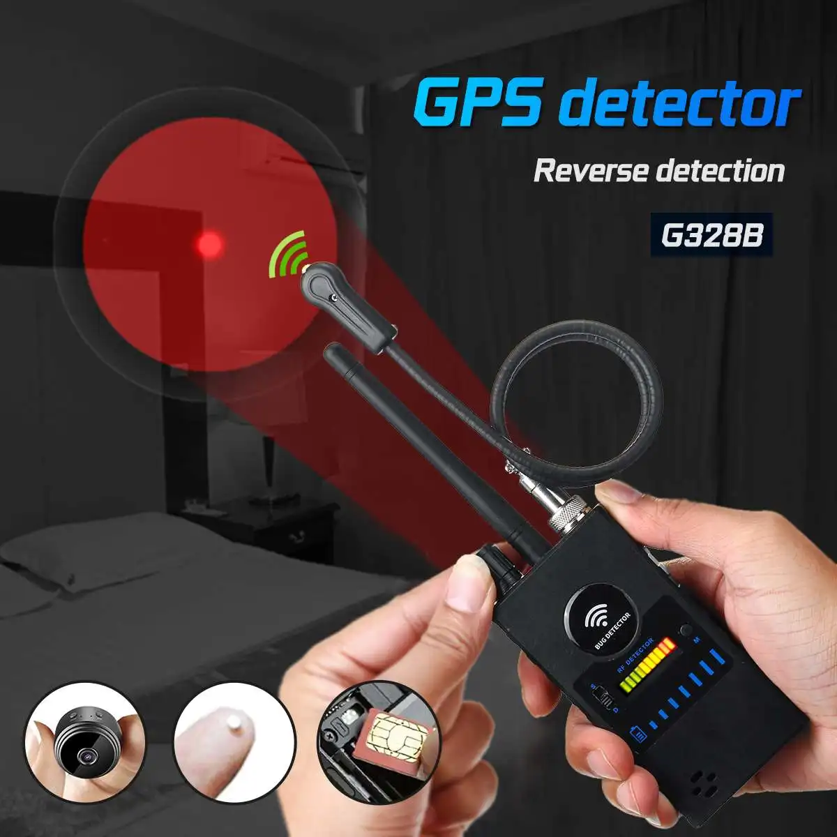 

Wireless RF Signal Detector Set Bug GPS Camera Signal Detector For Camera GSM Listening Device