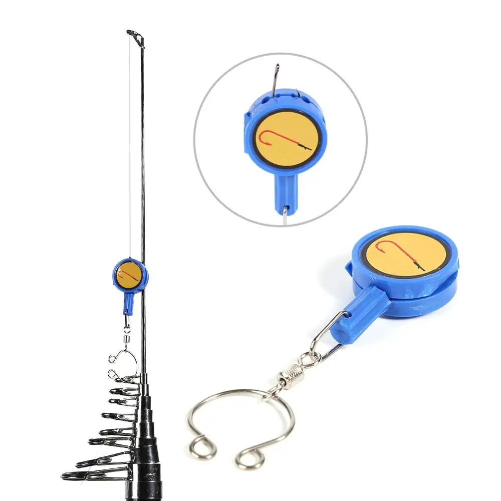 

1 Pcs ABS Fishing Quick Knot Tool Fast Tie Nail Knotter Cutter Fishing Device Storage hook hanging hooks safely on the fishing