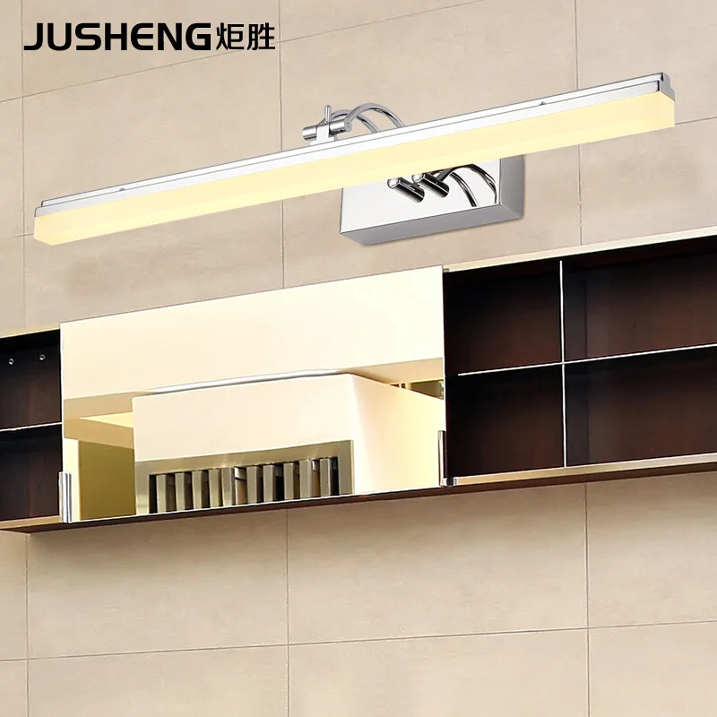 

Ju sheng Stainless Steel LED Mirror Cabinet Lamp Modern Minimalist Bathroom Light Dresser jing zi deng Wholesale