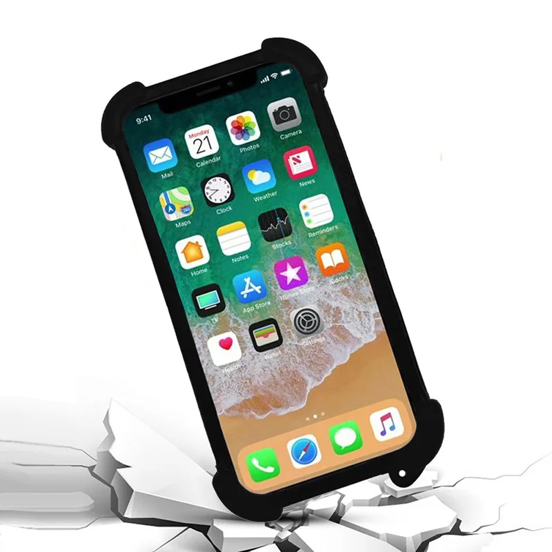 Мягкий силиконовый чехол с кольцом пряжкой для 44 дюймовых смартфонов Sharp Aquos C10 S2 S3