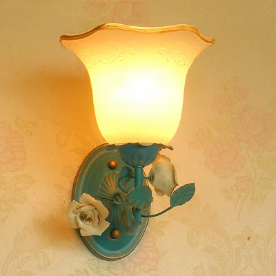1 light wall lamp Европейская люстра, светильник для гостиной, современный минималистичный, роскошная атмосфера, для спальни, столовой, люстра, светильник, керамические лампы - Цвет абажура: 1 light wall lamp