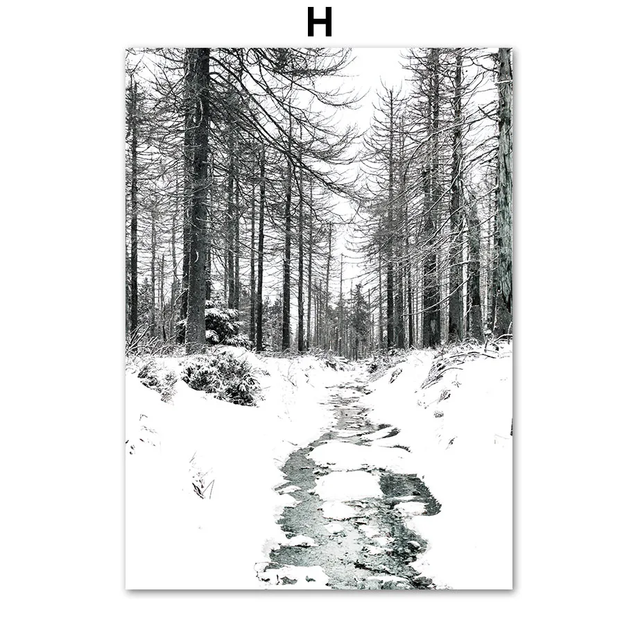 Reindeer-Cedar-Winter-Snow-Forest-House-Wall-Art-Canvas-Painting-Nordic-Posters-And-Prints-Wall-Pictures (10)