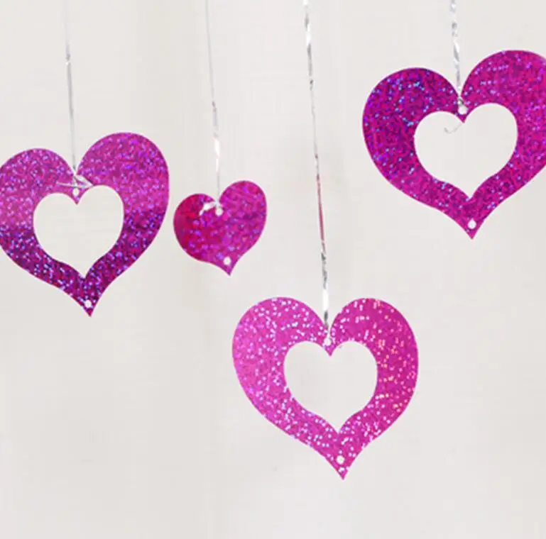 100PcsBalloons подвеска на ленте блестящие звезды сердце картон карты многоцветный свадебные шары для украшения вечерние поставки