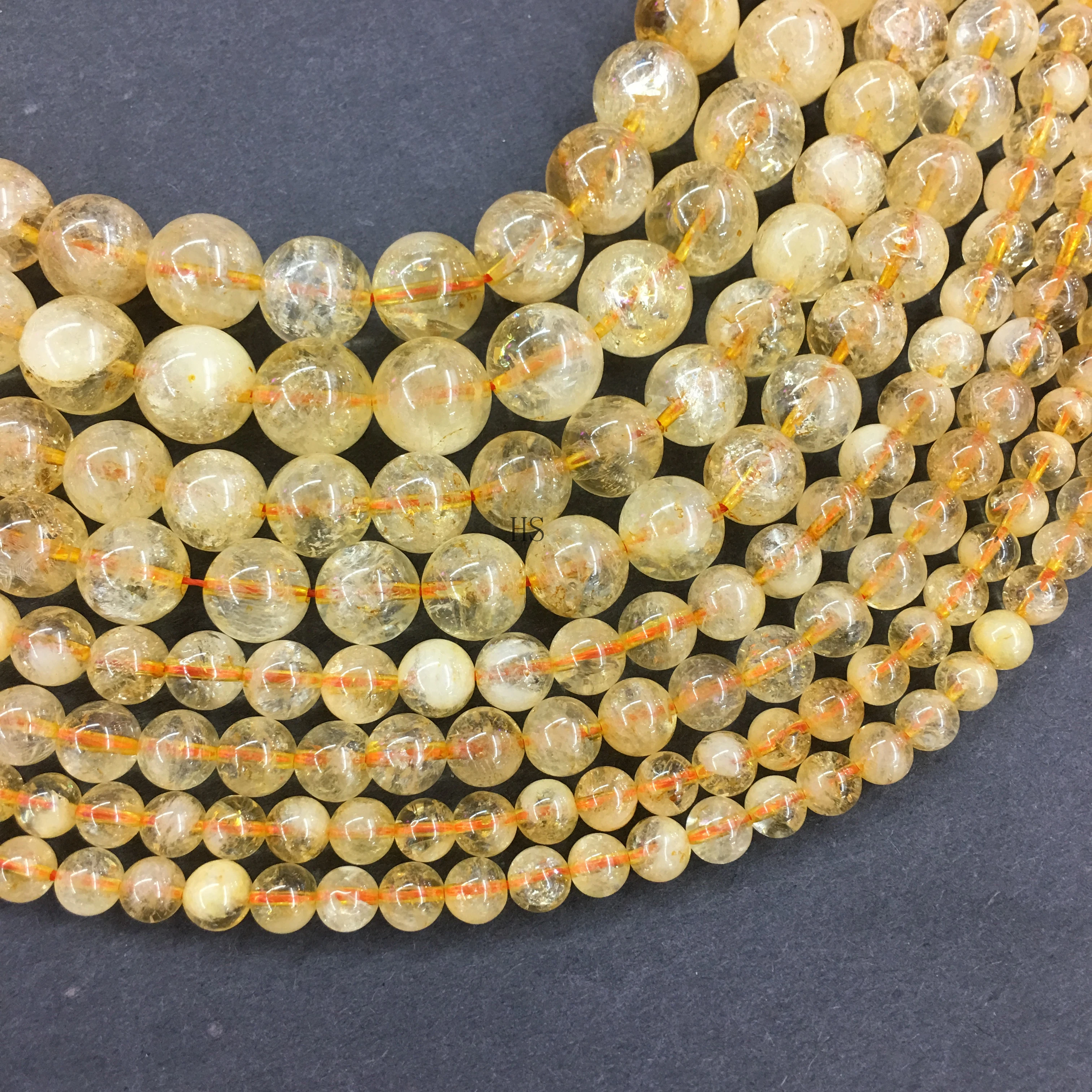 Natural Citrine Crystal Yellow Quartz Stone Round Loose Beads For Jewelry Making Diy Bracelet Necklace 6 8 10 12mm 15 Jasper Beads Aliexpress