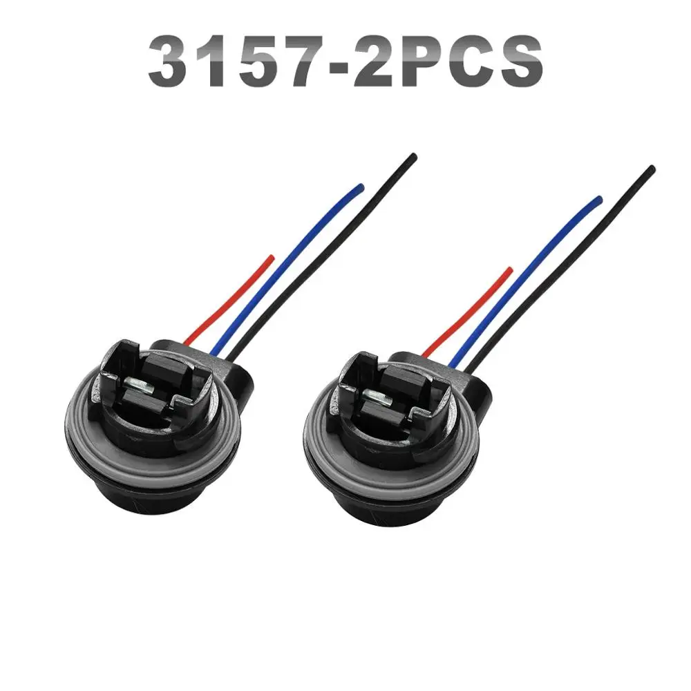 JGAUT 2 шт. лампы разъем электросети T5 1156 7440 3156 1157 7443 3157 для автомобильных фар разъем удлинитель лампы - Цвет: 3157