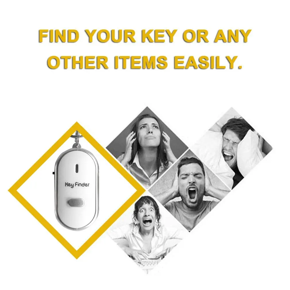 LED Smart Key Finder Sound Control Alarm Anti lost Tag Child Bag Pet Locator Find Keys Keychain Tracker Random Color