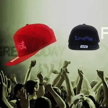 

Hot Sale 2019 Newly Unisex Bluetooth LED Baseball Hat Solid Color Adjustable Hat DIY Show Cool Hats IE998