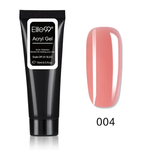 004-15ml Elite99 акриловый полигелевый удлиняющий гель для быстрого строительства, прозрачный розовый телесный лак для ногтей, УФ-гель для наращивания ногтей - Цвет: 004-15ml